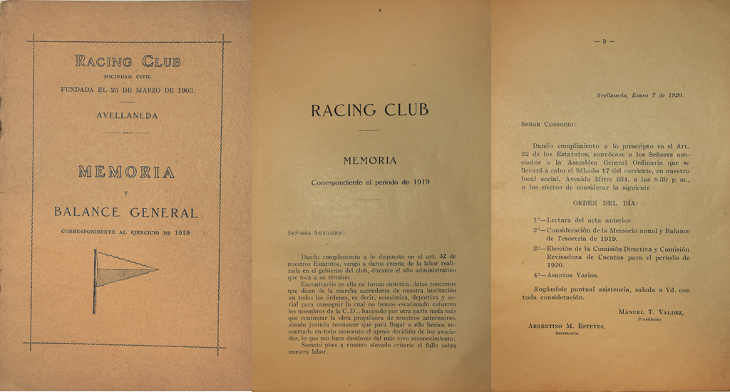 ¿Cómo era la vida de Racing hace un siglo?