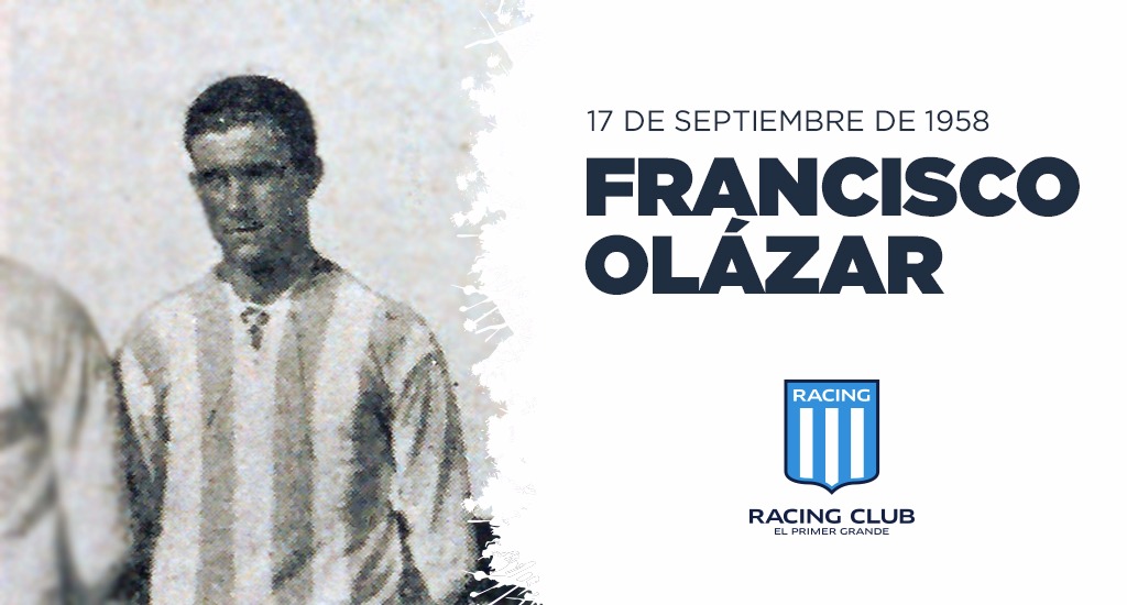 Francisco Olázar, un emblema celeste y blanco